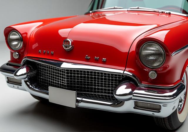 The same sedan perfectly repaired and looking new