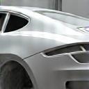 A car being prepped for painting